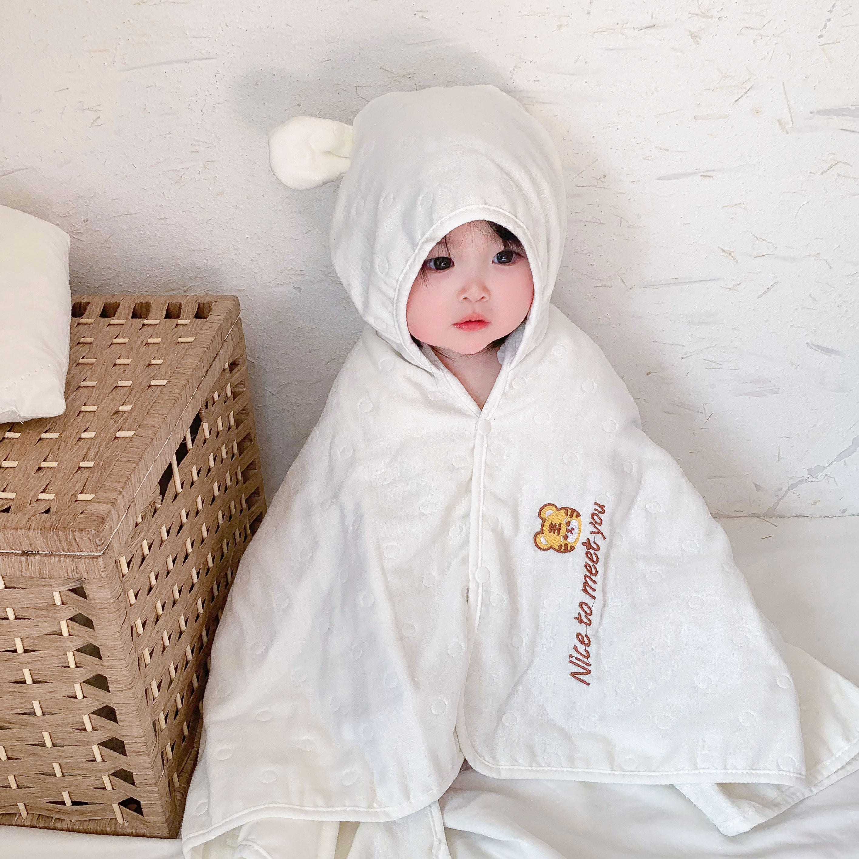 儿童浴袍夏薄款