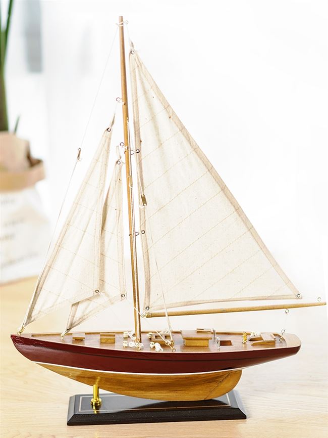 正品美国木质帆船模型手工组装船桌面摆件橱窗家庭装饰实木仿真工