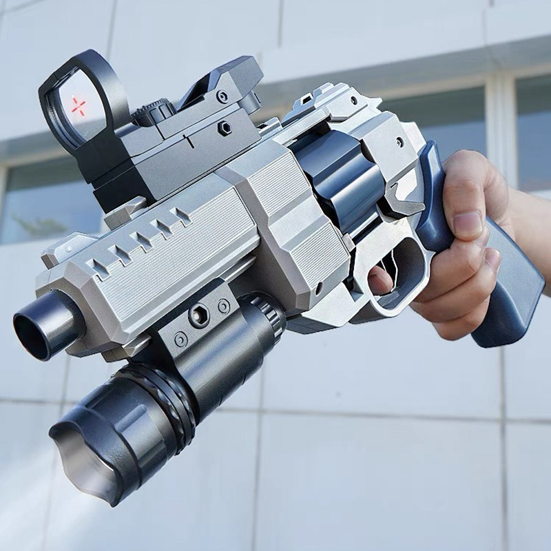 抖音电动左轮小月亮357软弹枪玩具枪仿真玩具*格洛克儿童玩具——好事