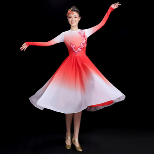 现代舞演出服女2022新款青春时尚广场舞连衣裙艺考中国风舞蹈服装