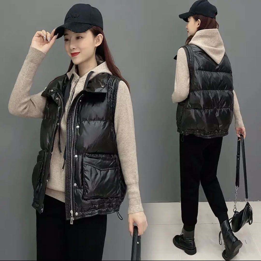 棉马甲女短款立领韩版外穿2020年秋冬新款休闲大口袋宽松加厚外套