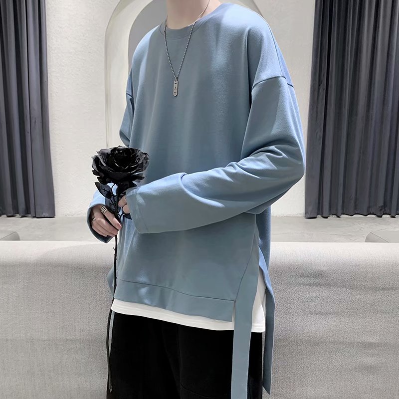 假两件长袖t恤男生潮牌ins卫衣