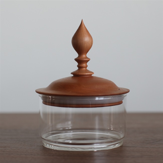 xtimooo原创日式北欧木盖子茶叶咖啡豆密封玻璃罐储物收纳罐首饰