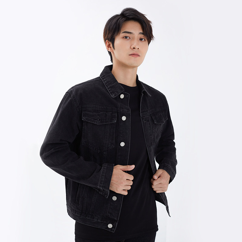 searoad海上公路牛仔外套男宽松短款秋季工装夹克男休闲外套衣秋