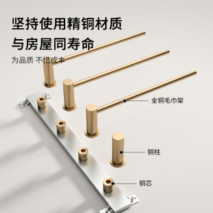 新品AMBA电热毛巾架暗装卫生间智能恒温加热烘干架浴室预埋全铜浴