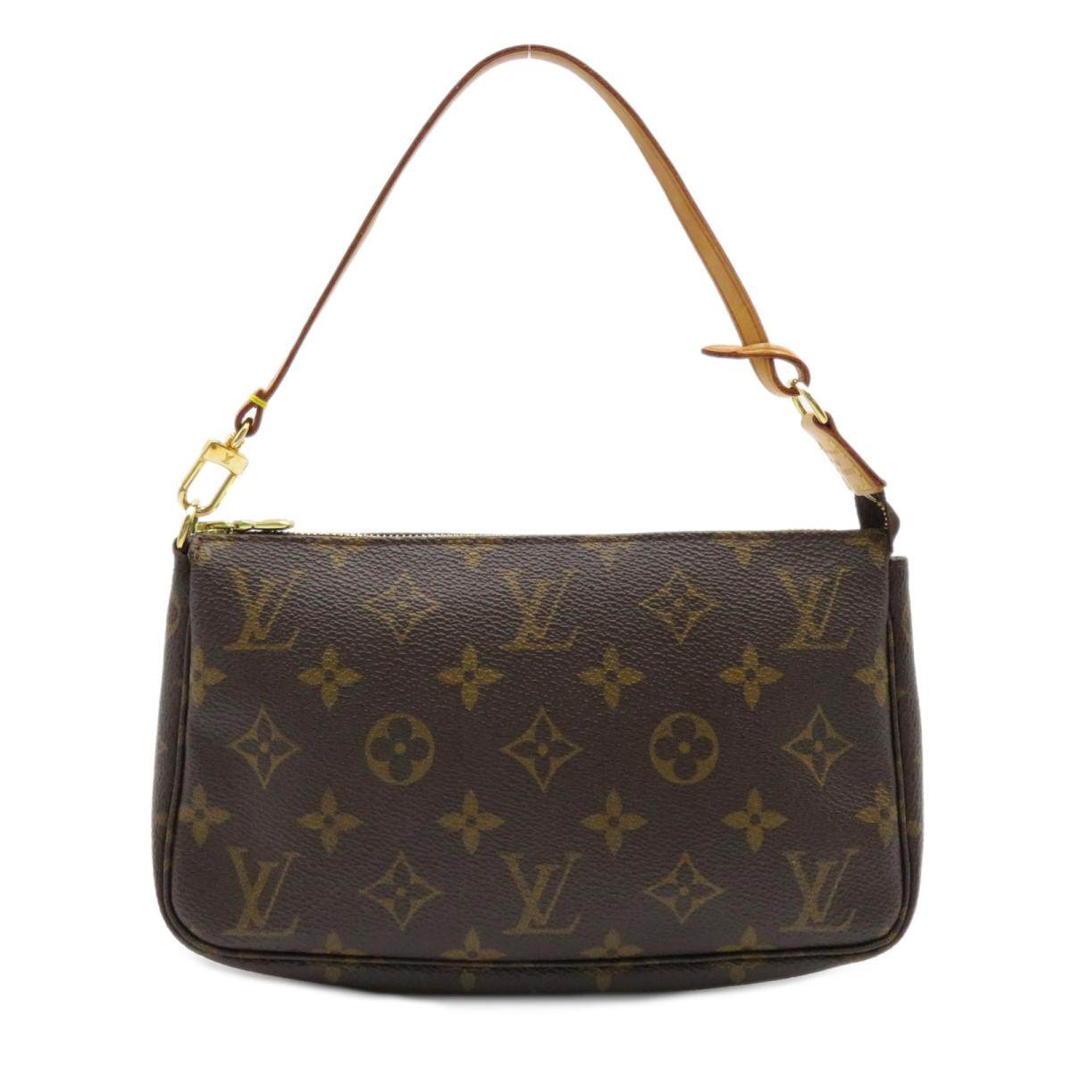 中古lv路易威登b90新pochetteaccessoires麻将包手提包棕色