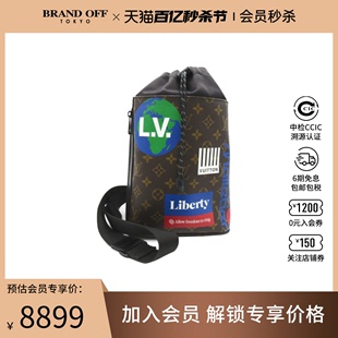 中古LV路易威登男包A级95新Chalk sling bag老花斜挎包BRANDOFF