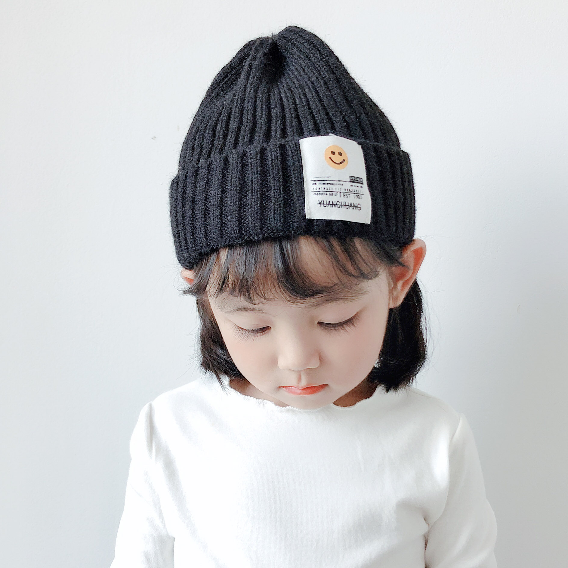 宝宝帽子秋冬婴儿毛线帽冬季儿童针织帽女孩时尚洋气男童2021新款