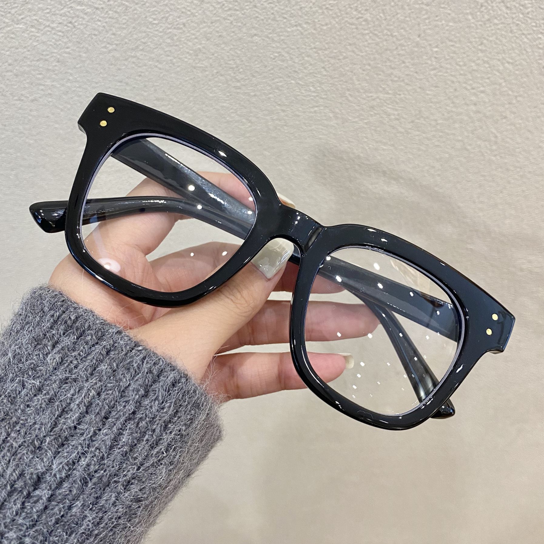 2020新款复古方形粗框眼镜女韩版潮网红素颜平光镜可配度数眼镜架