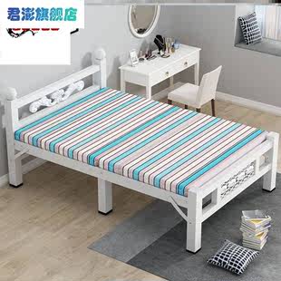 单人床1米2铁艺一米二床单人床床简易床铁床架家用经济型1.2米1.5