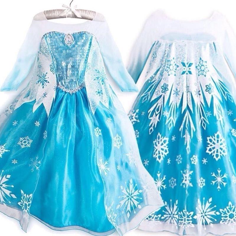 kids girls dresses elsa frozen dress costume princess anna