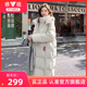 雅鹿90绒羽绒服女冬季2025新款中长款泡芙加厚拆卸帽保暖洋气外套