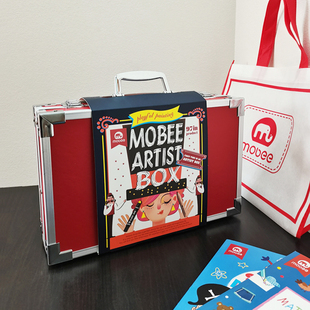 mobee儿童画笔套装绘画工具水彩画画美术专用小学生礼物文具礼盒