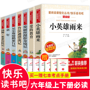 鲁滨逊漂流记正版完整版六年级必读课外书上册上下册快乐读书吧童年小英雄雨来爱的教育骑鹅旅行记爱丽丝漫游奇境记汤姆索亚历险记