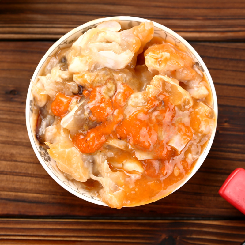 新货醉蟹 蟹王红膏蟹糊 野生梭子蟹螃蟹酱蟹浆 蟹膏宁波特产 蟹类