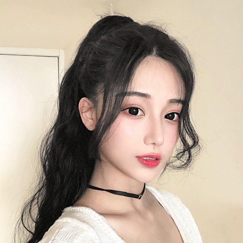 假发龙须刘海两侧假刘海真发假发片修脸八字中分空气刘海卷刘海片