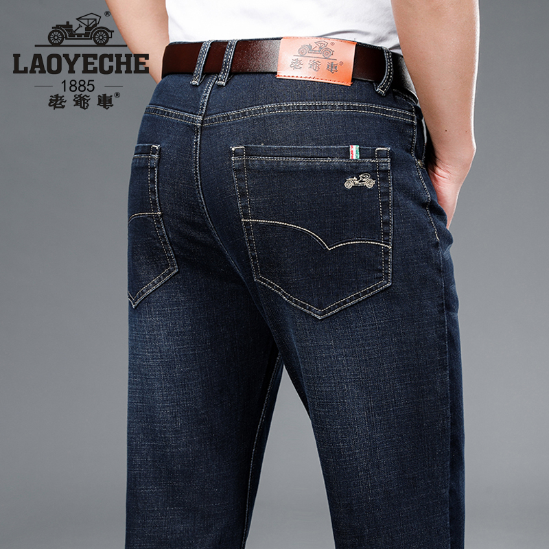 laoyeche /老爷车直筒男潮流牛仔裤