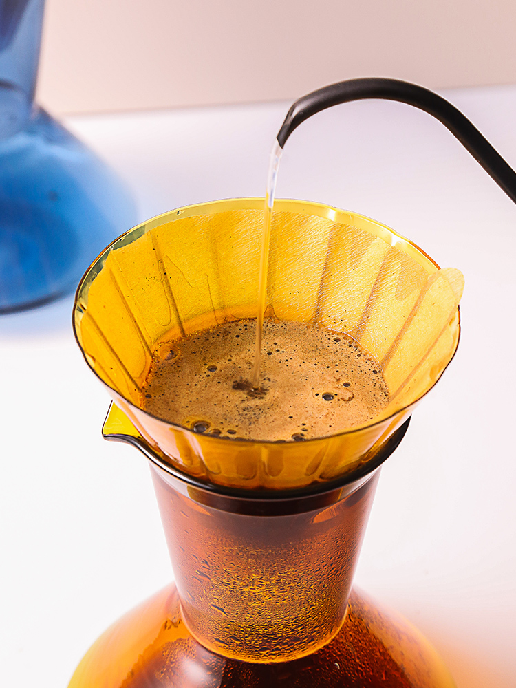 wvii彩色玻璃美式手冲咖啡壶过滤杯v60 滴漏式家用煮咖啡过滤器具