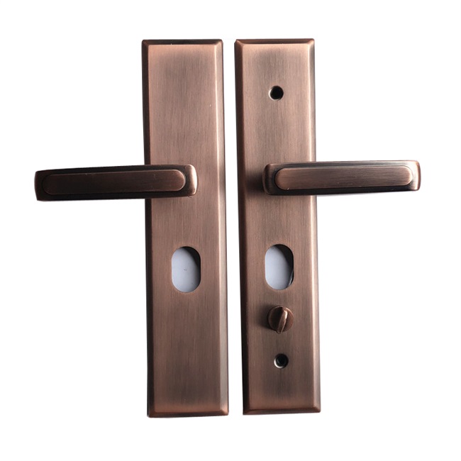 ls防盗门实心加厚把手多功能红古铜拉手双开门对开门套装大门锁面