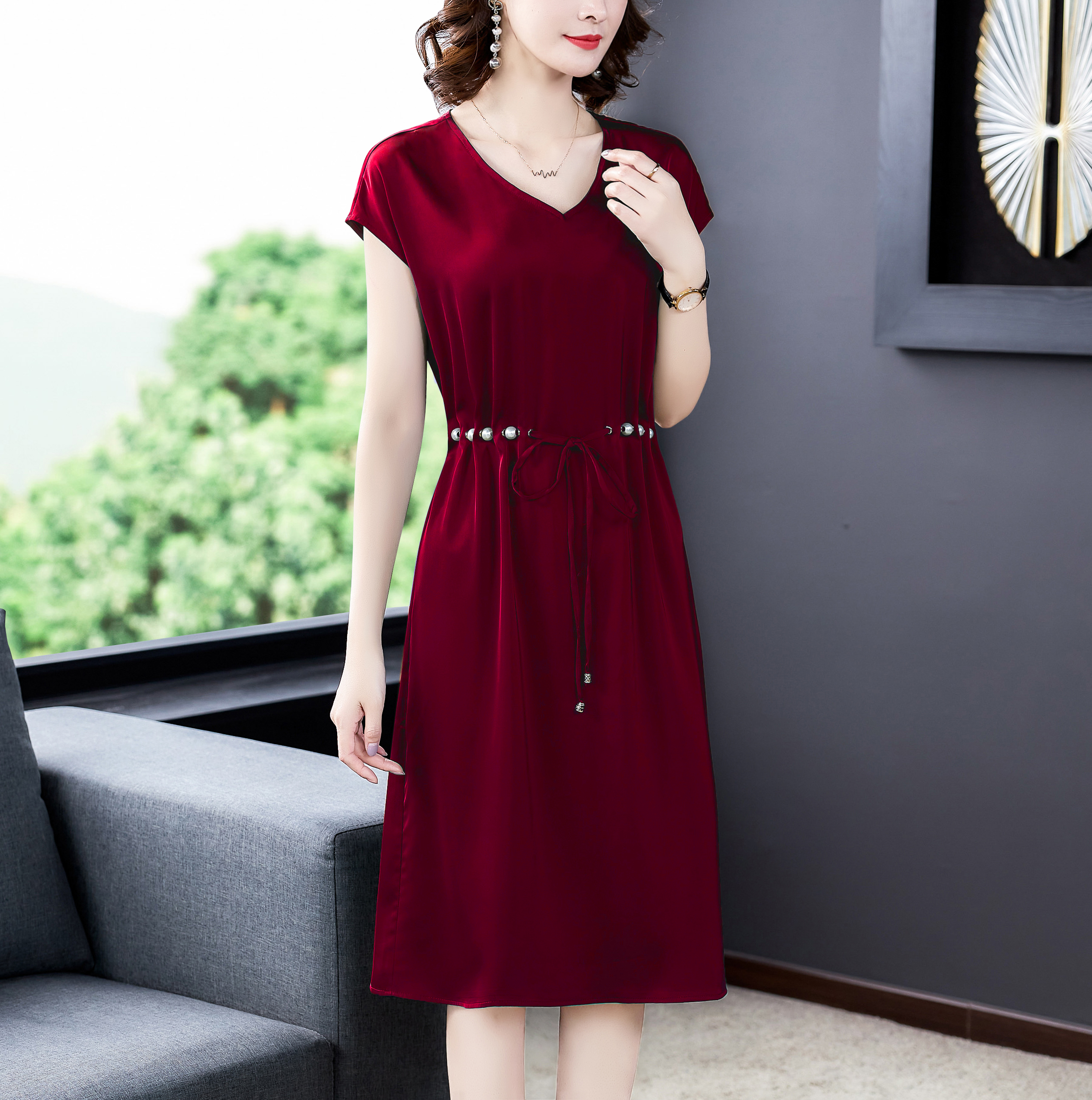 真丝连衣裙桑蚕丝大牌纯重磅高档