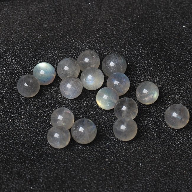 pw5a天然灰月光石散珠子拉长石闪光石手工diy水晶串珠手链项链材