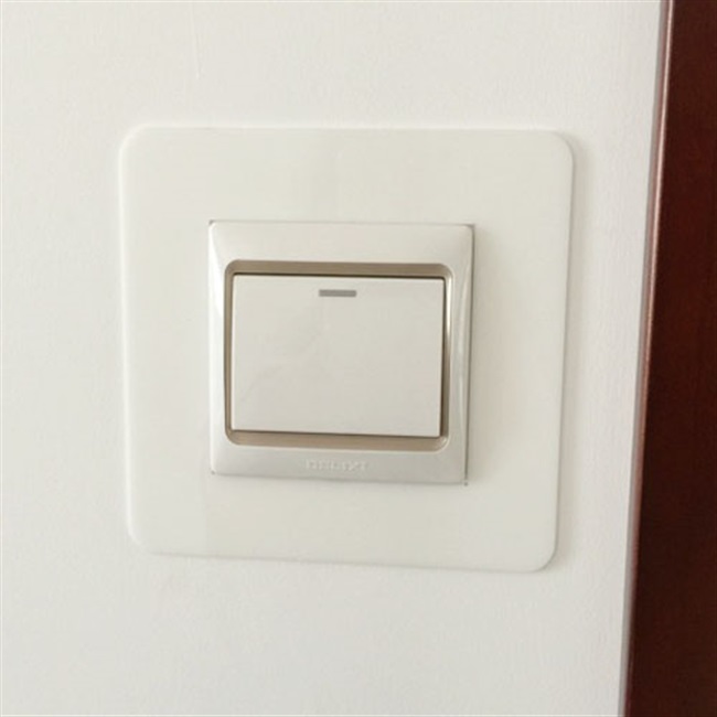 白色 透明 亚克力开关贴墙贴 开关保护套 高档 插座罩开关装饰套