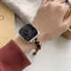 适用iwatch手表带applewatch9平安玉编绳苹果手表s9表带se女新款s8透气watch apple表链9/8/7654创意高级串珠