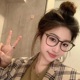 大媛家Sunny 复古橄榄绿眼镜素颜神器近视女可配度数防蓝光超轻