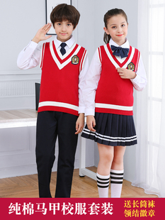 中小学生大合唱服装儿童诗歌朗诵演出服英伦风校服幼儿园班服表演