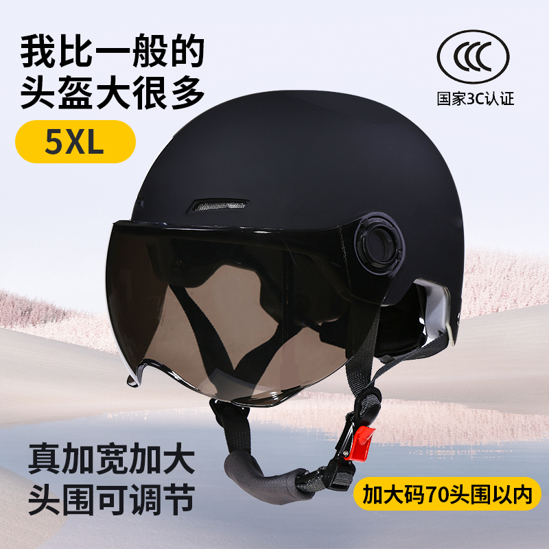3C认证特大号电动车头盔加宽大码头