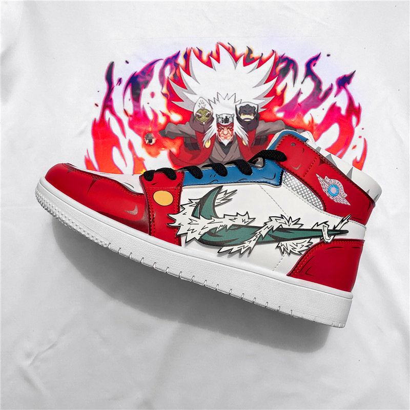 恩施耐克火影忍者动漫联名aj高帮板鞋秋冬加绒加厚青少年学生男鞋
