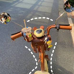 电动车复古水杯架摩托车自行车通用雅迪九号台铃电动车装饰小配件