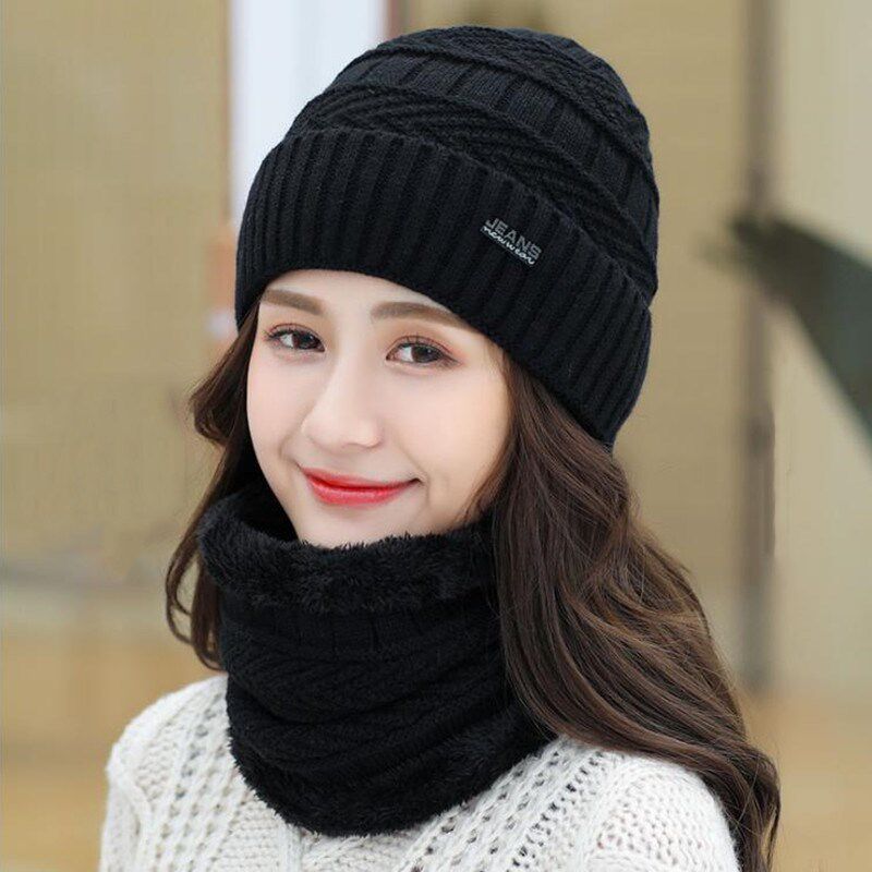 羊毛帽子女冬天骑车保暖神器加绒加厚针织帽防寒一体护耳毛线帽潮