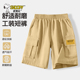 史努比男童工装短裤夏季薄款2025新款大童纯棉五分裤儿童短款裤子