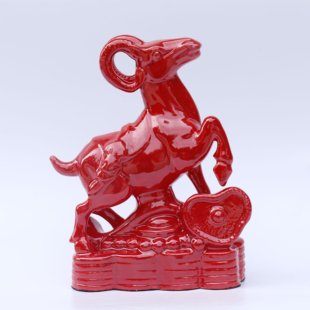 xf陶瓷羊三羊开泰摆件招财风水镇宅十二生肖创意可爱家居可爱装饰