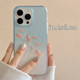 韩系小清新透蓝晕染金鱼适用苹果15手机壳iPhone16ProMax新款15pro防摔13女款12硅胶14pro简约小众全包双层壳