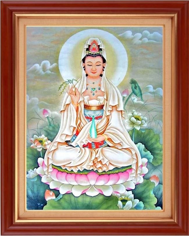 on观音十字绣菩萨像佛2021年新款线绣全钻石画客厅送子坐莲粘贴砖