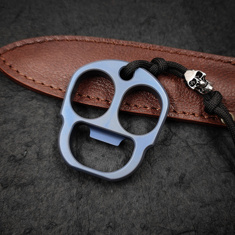 钛合金指虎多功能开瓶器指环拳套虎指女防身武器合法户外edc指扣