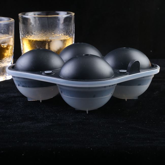 cw冰球模具威士忌大号大冰球模具硅胶冰块制冰器冰格冰模球形空心