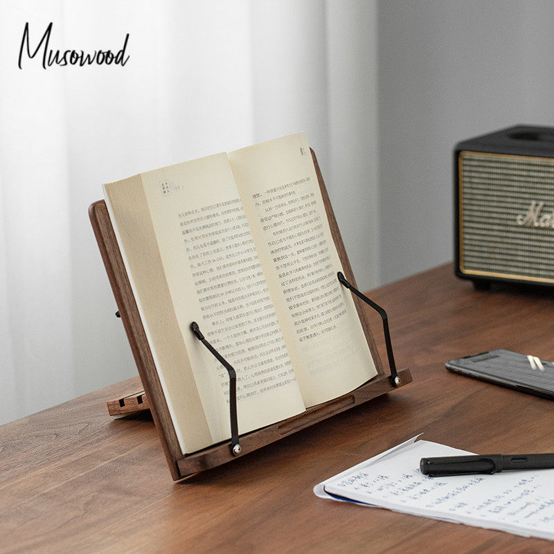 实木书架阅读架儿童看书支架绘本ipad平板矫正坐姿看书神器桌面可移动