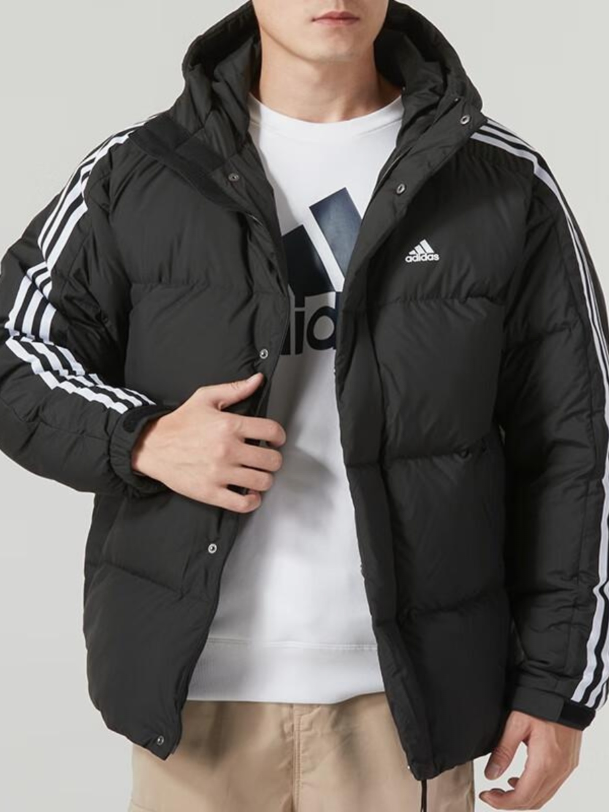 Adidas/阿迪达斯男装秋冬新款防风保暖外套连帽运动羽绒服 IT8732