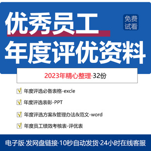 公司优秀员工年度评优汇总考核评分计划表资料颁奖词公司年度总结表彰大会PPT模板企业年度评优评先管理方案