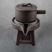 Tea making artifact net red tea making pot ceramic lazy kung fu tea set household rotary stone grinding automatic tea pot
