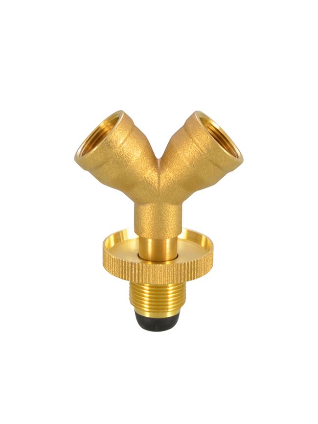 qz煤气罐铜三通转接头一分二路接口液化气钢瓶减压阀分流一拖二接