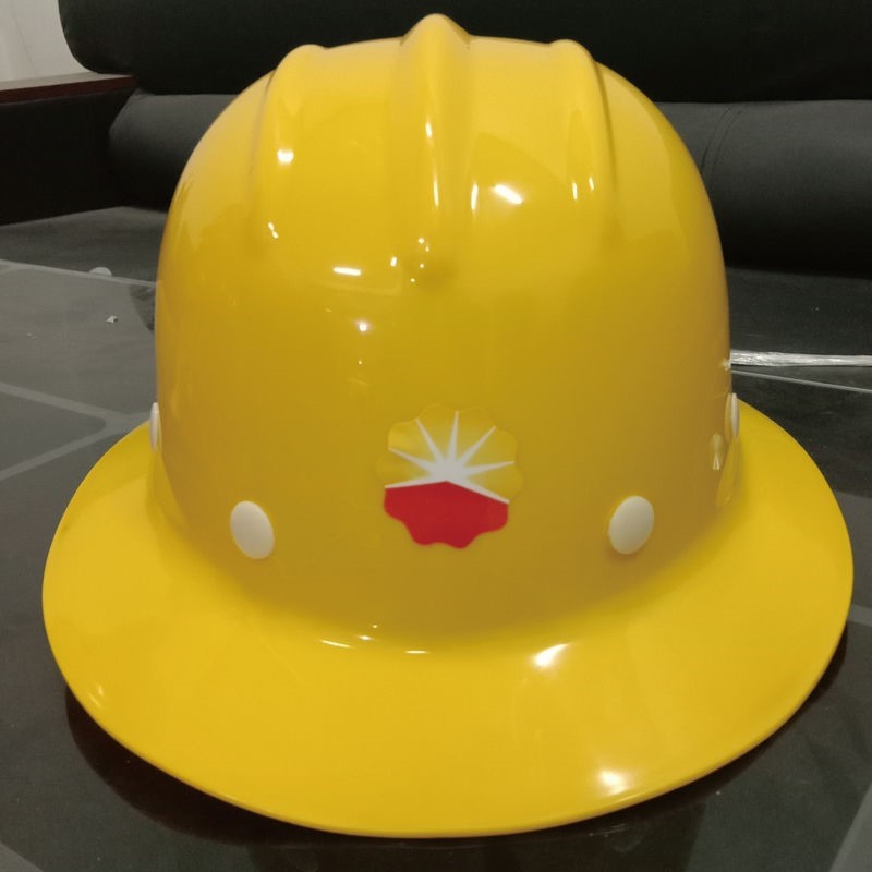 tr大沿安全帽宽边工地遮阳大檐红色中石油施工安全帽
