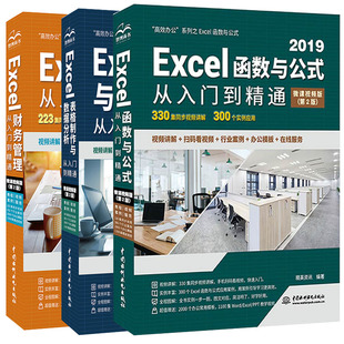 Excel函数与公式+表格制作与数据分析+财务管理从入门到精通 全3册wps office电脑办公软件wps教程书籍电脑办公零基础完全自学教材