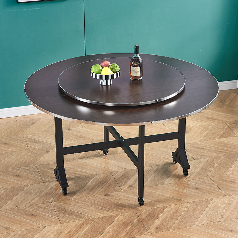 高档多层实木餐桌转盘家用旋转圆盘圆形饭桌面板大圆桌面圆桌玻璃