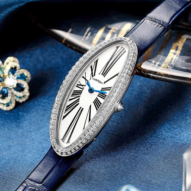 520礼物瑞士framont法拉蒙天使之泪女士手表女时尚复古轻奢女表