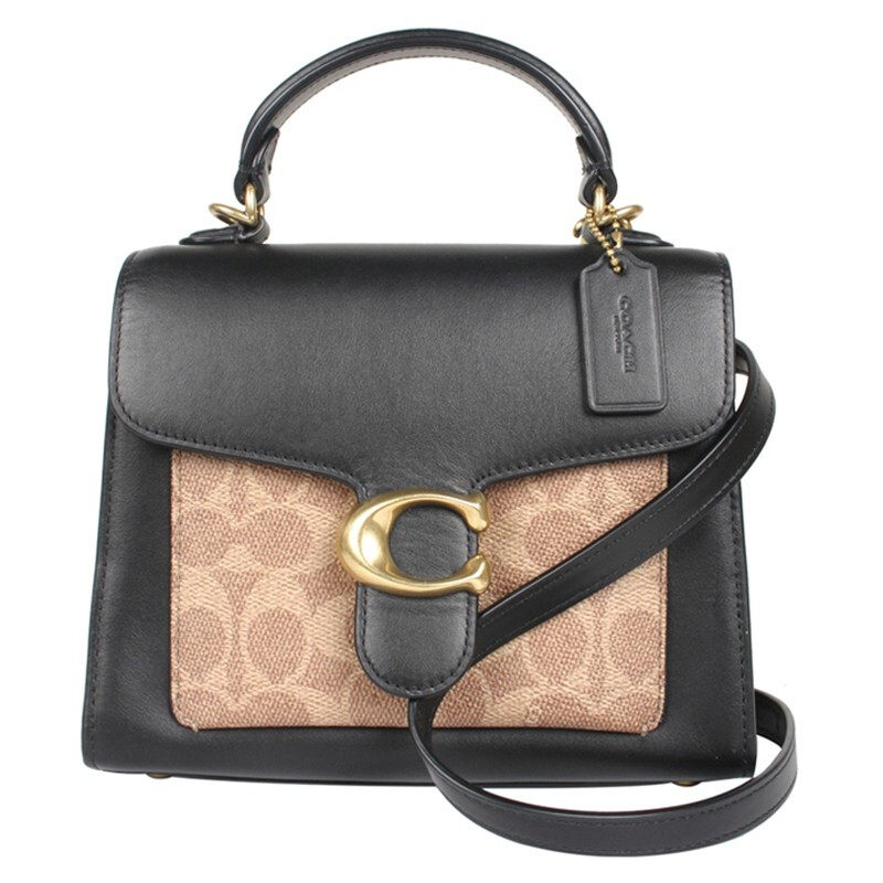 coach蔻驰tabby系列女士单肩包斜挎包新款手拎包拼接色870