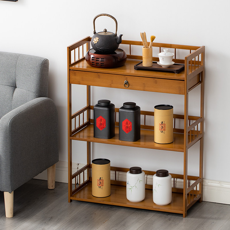茶叶架置物架子实木茶具架客厅多层茶杯茶叶收纳架茶室展示储物柜